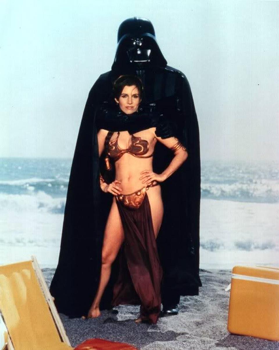 Carrie Fisher As Princess Leia Promoting Star Wars
