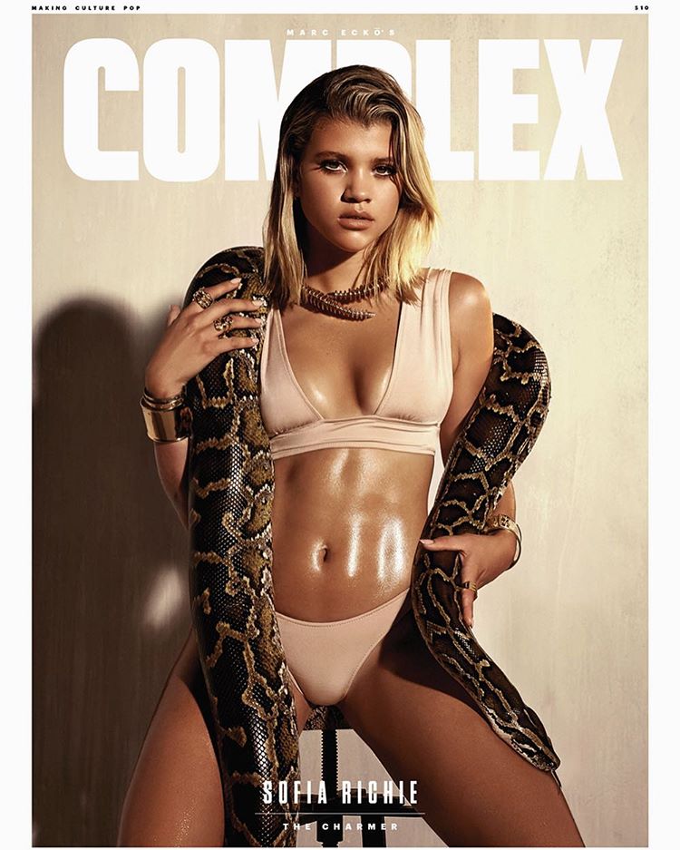 Sofia Richie Strategic Nude With A Snake