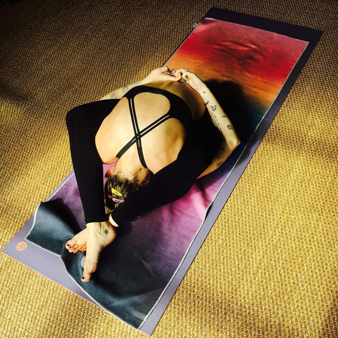 Miley Cyrus Loves Yoga