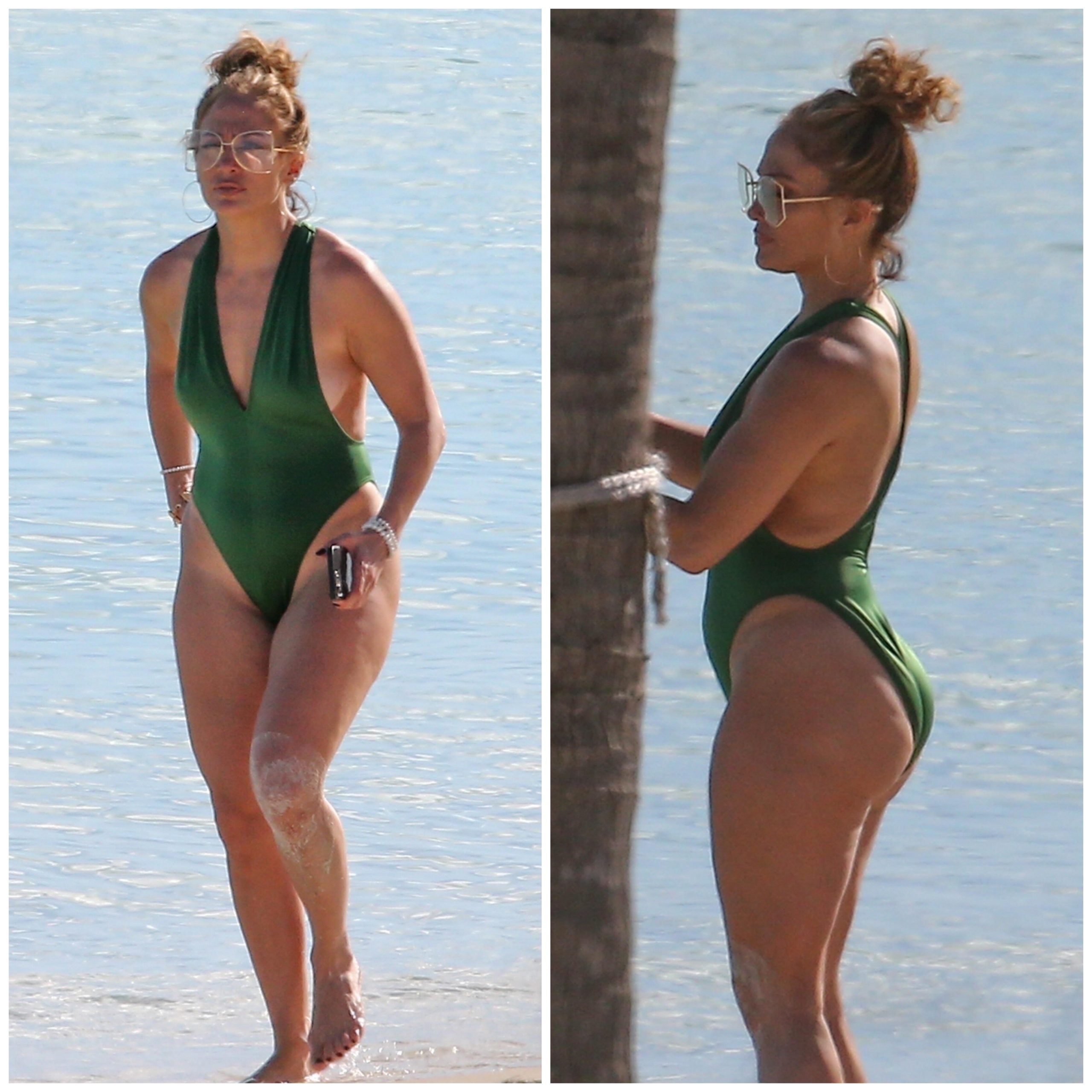Jennifer Lopez – Green One Piece