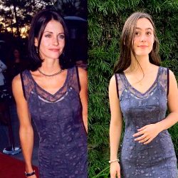 Courtney Cox And Her Daughter Wearing The Same Dress 21 Years Apart