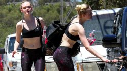 Elle Fanning In Tight Workout Clothes