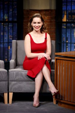 Emilia Clarke In Red And Hot As Hell