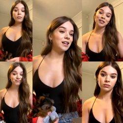 Hailee Steinfeld Cleavage Collage From New Instagram Live