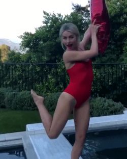 Julianne Hough Red Swimsuit