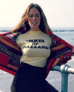 Just Catherine Bach With Her Shirt On Backwards.