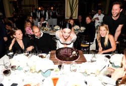 Katy Perry Blowing Out Candles On Her Birthday Cake