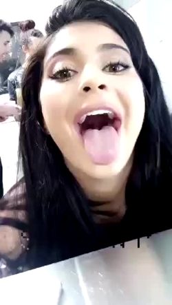 Kylie Jenner Showing Her Tongue
