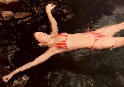 Lorde Floating In A Bikini