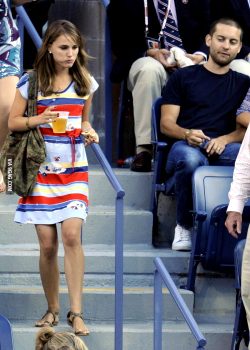 Natalie Portman And A Surprised Guest At A Game