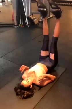 Nina Dobrev In The Gym