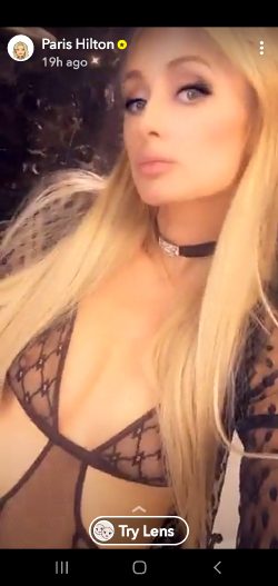Paris Hilton Showing Off A Nip On Her Snap!