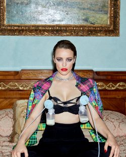 Rachel McAdams Wearing Breast Pumps And Versace