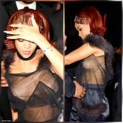 Rihanna Flashing Her Nipples