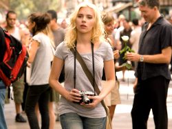 Scarlett Johansson Filming “Vicky Cristina Barcelona”