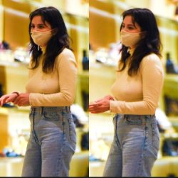 Selena Gomez Mask On Bra Off