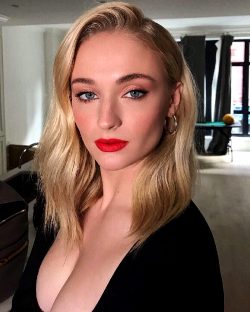 Sophie Turner Shows Off Her Cleavage