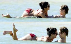 Vanessa Hudgens Messing Around At The Beach